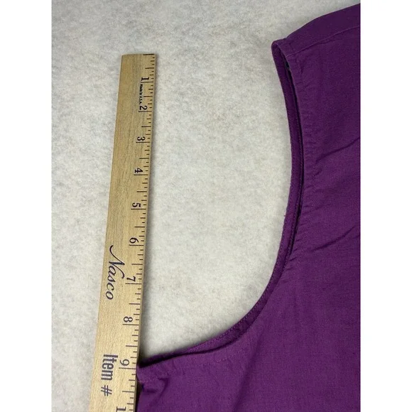 Liz Claiborne Womens Sleeveless Button Front Top‎ Purple Size XL NWT - Picture 7 of 8